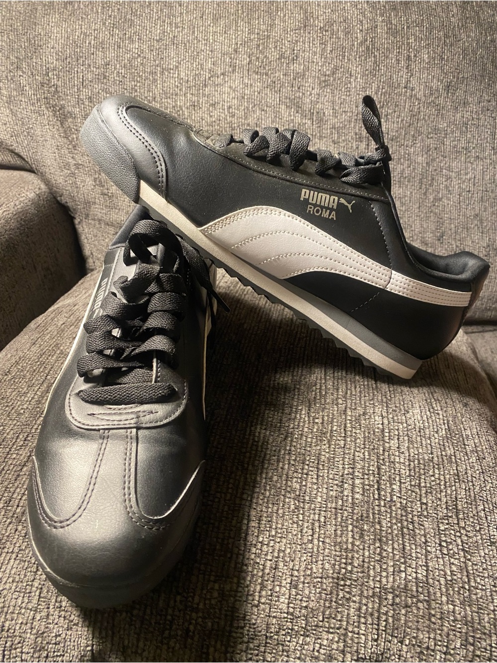 Puma Roma Black and White Men's Sneakers